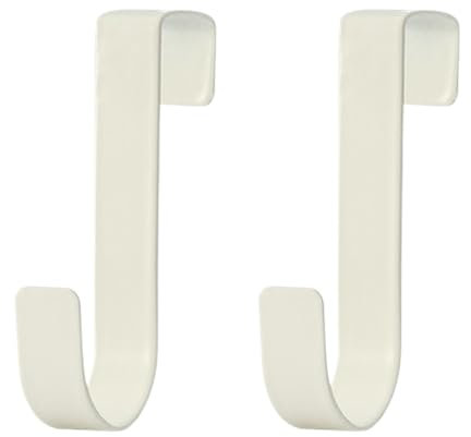 2Pcs Over Door Hooks Single Hangers Without Nails Stainless Steel Reversible Wreath Hanging Towel Coats Hats Bags Bathroom