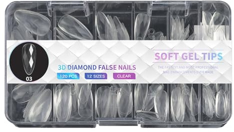 Haare Curl Clip -Set, elegantes Fake -Fake -Nagel -Kit, Mandelpresse auf