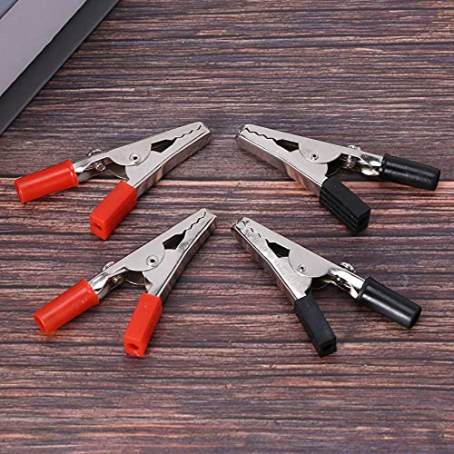 Ujjdwiurgh R 10 Pcs 50mm Plastic Handle Test Probe Metal Alligator Clips