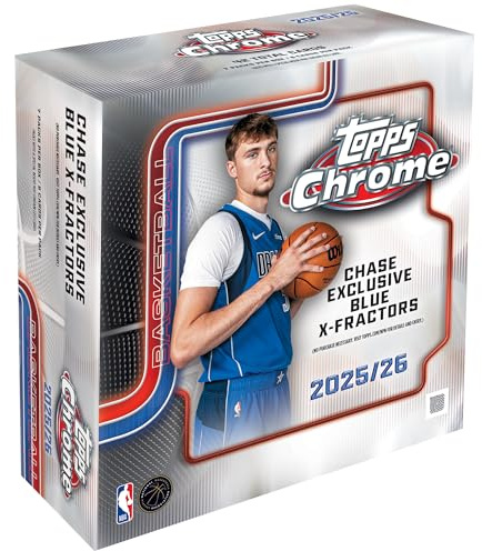 Topps 2025-26 Chrome Basketball - Fabrik versiegelt - Mega Box