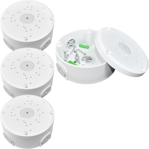 YBCCBY Universal Junction Box, 120*54mm Waterproof Project Box Junction Boxes Mount Bracket ABS Cable Management Boxes White Electrical Wiring Junction Box Deep Base for Security Surveillance Cameras