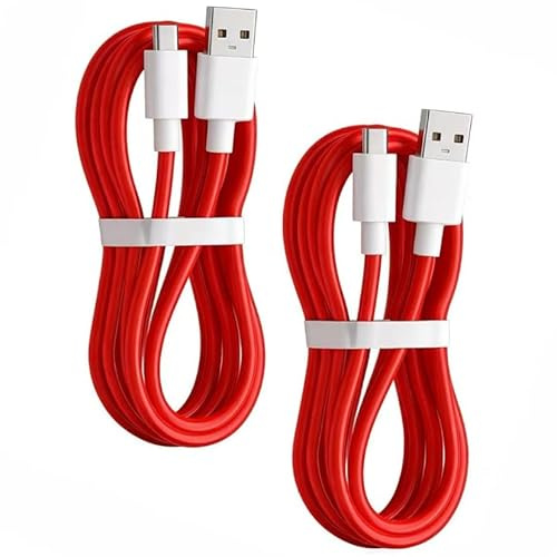 Mlifleue 2 PCS 65W USB C Charging Cable for OnePlus Charger, 2M USB C Fast Charging Cable Warp Charge Compatible with OnePlus 11/10 Pro/Nord 2T/8/7 Pro/7T/6T/6/5T/5/3T (2M)