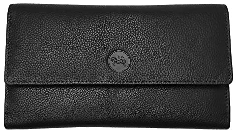 LOLUNA® Compagnon de Voyage Multifonction Tout en Un, Porte chéquier, Carte, Monnaie et identité - idée Cadeau Noël, fête, Anniversaire - Noir