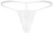 IEFIEL Homme G-String Slip Thong Transparent sous-vêtement avec Bulge Pouch Homme Lingerie Jockstrap Bikini Caleçon en Maille Blanc Taille Unique