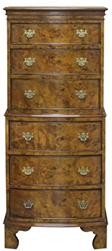 Casa Padrino Luxus Jugendstil Kommode mit 6 Schubladen Hellbraun 55,3 x 41,8 x H. 132,5 cm - Barock & Jugendstil Möbel