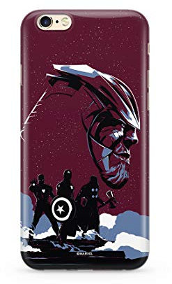 ERT GROUP Original Marvel Avengers TPU Case for iPhone 6 PLUS, Liquid Silicone Cover, Flexible and Slim, Protective for Screen, Shockproof and Anti-Scratch Phone Case Red