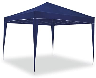 Carpa Plegable 3x3 m Classic Azul – Resistente al Agua - Incluye Vientos y Piquetas de Fijación - Estructura de Acero - Cenador para Jardín – Pérgola Playa - Exteriores Camping Fiestas Patio Terraza