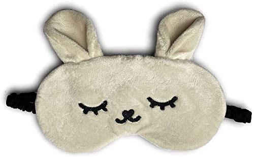 Schlafmaske Kaninchen niedlich flauschig Tier Schlafmaske Samt Geschenk Plüsch Spaß Kinder Erwachsene Flauschige Plüsch Schlafmaske