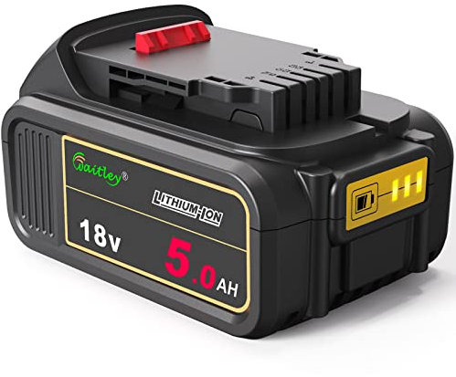 Waitley 18V 5.0A DCB184 Replacement Battery Compatible with Dewalt 18V Series Cordless Power Tools…