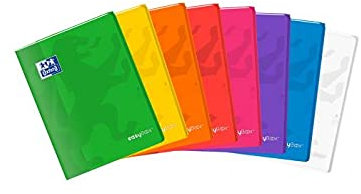 OXFORD Lot de 3 Cahiers esaybook 24x32cm 48 pages petits carreaux 90g coloris aléatoires