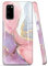 JIAXIUFEN Galaxy S20 Hülle Handyhülle TPU Silikon Weiche Schlank Schutzhülle Handytasche Flexibel Case Handy Hülle für Samsung Galaxy S20 5G - Glitter Marmor Pink Purple