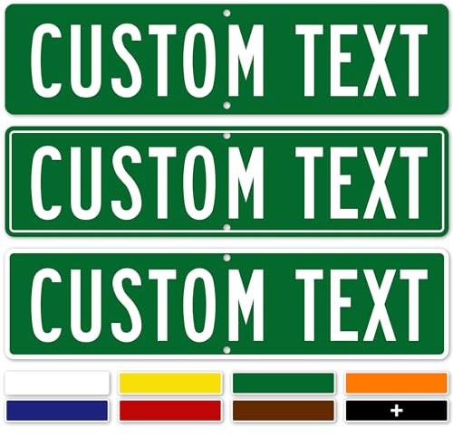 Custom Street Sign, Road/Address Sign, 8 Colors, Reflective Option, Mounting Options, 6x24 Inch, Thick Rust-Free AlumaBond, USA Made by My Sign Center, (Classic)