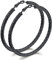 Bestyle Creolen Schwarze Damen große 80MM, Edelstal Ohrringe Dick Creolen Frauen Hypoallergen Cartilage Daith Helix Piercings Ohrringe Ohr Schmuck für Freundin Mama