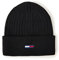 Tommy Jeans Damen TJW Flag Beanie AW0AW12628 Gestrickte Mütze, Schwarz, OS
