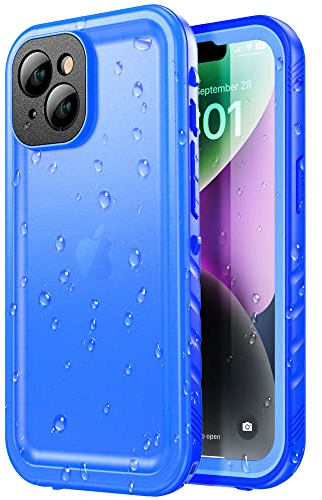 SPORTLINK für iPhone 14 Wasserdicht Hülle - 360 Grad Outdoor Schutzhülle kameraschutz Displayschutz [IP68 Waterproof] [6FT Stoßfeste Hard Case ] Panzerhülle komplettschutz handyhülle Blau 6,1