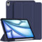 EasyAcc Hülle Kompatibel mit iPad Air M2 11 Zoll/iPad Air 6 2024 / iPad Air 5 2022 / Air 4 Hülle 10,9 Zoll mit Stifthalter, Trifold Ständer Dünne Schutzhülle mit Weicher TPU Rückseite, Blau