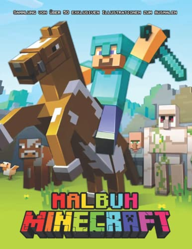Μinecraft - Μalbuch – Sammlung von über 50 exklusiven Illustrationen zum Ausmalen