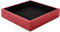 eglooh - Minerva - Taschenleerer Leder Hellrot - Schreibtisch-Organizer mit modernem Design - Ablagefach für Schlüssel, Münzen, Schmuck - cm 16,5 x 16,5 - Made in Italy