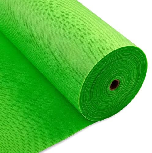 Longing Home Rouleau de Nappe jetable en intissé Imitation Tissu au mètre, idéal pour Un Anniversaire, Une fête, décoration (Vert, 1,18 × 25 m)