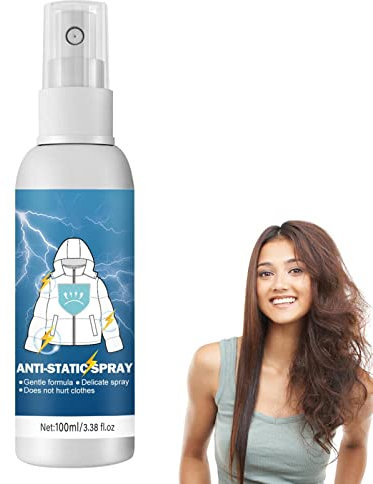 Antistatik Spray, 100ml Antistatik Spray Kleidung, Anti Static Spray, Antistatik-Spray, Reduziert Statische Aufladung, Antistatikmittel Möbel Antistatikspray Rückstandsfreies Sprüht Für Kleidung, Auto