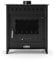 Prensa Stove - Estufa de Leña Grande Modelo TEIDE 2 de 14,3 kW – Diseño Tradicional en Acero de 4 mm – Cristal Cerámico – Salida Superior Ø120 mm – Alta Eficiencia