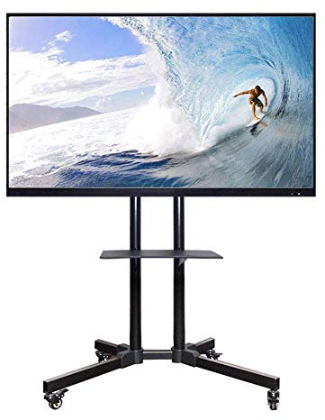 GGZONE Mobile TV Stand Cart With Locking Wheels & Large Media Shelf For 32-65 Inch TVs, Office/Laboratorie TV Trolley, Support 45Kg (Size : Total Height 1.35M) () beautiful scenery