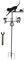 Tanant Girouette de Luxe Girouette Chat Souris Girouette Direction du Vent Girouette en Fer Forgé Jardin Girouette Indicateur de Direction du Vent Outil pour Cour Patio Pelouse
