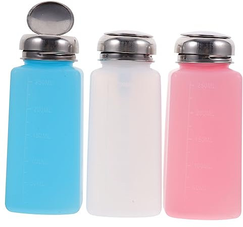 FRCOLOR 3 Pièces De Dissolvant En Verre Pompe Contenants De Maquillage Pompe De Voyage Pompe Distributeur Bouteilles De Dissolvant De Vernis À