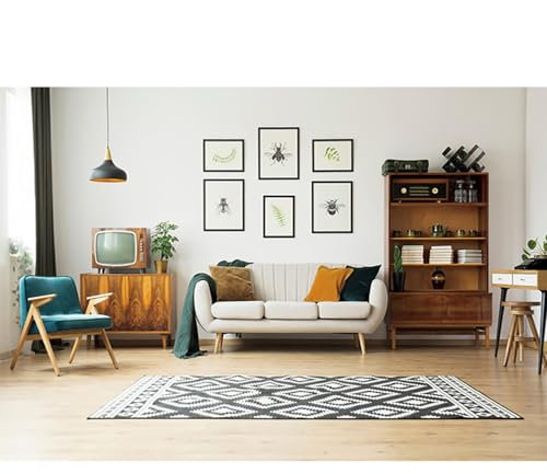 SDOTPMT 5x3ft Moderne Innenausstattung Raum Dekoration Fotografie Hintergrund Nordic Style Wohnzimmer Möbel Hintergrund Rustikaler Holzboden Klassische Innenarchitektur Foto Polyester Requisiten