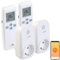 revolt Smart-Thermostat WLAN: 2er-Set WLAN-Steckdosen-Thermostat mit Sensor-Fernbedienung, App (Funk-Thermostat Infrarotheizung, Temperaturregler Steckdose, Heizstrahler)