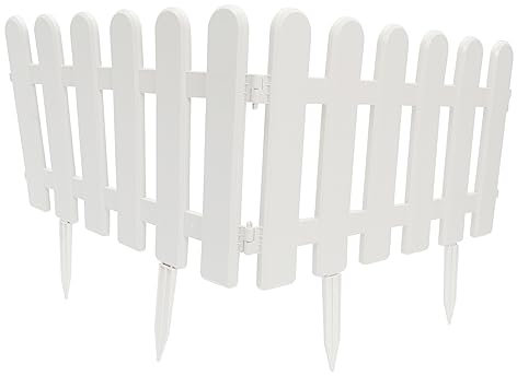 BESPORTBLE 4 Stück Der Zaun Weiß Lattenzaunkante Gartenzaunplatte Pflanzen Im Freien Dekorative Zaunelemente Terrasse Gartenzaun Pfad Zaun Hofzaun Außentore Campus Spitze Plastik Blumen