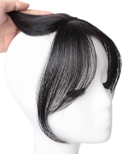 Natural Bangs Toppers Hairpieces For Covering White Loss Hair Bangs Hairpiece Replacement Black Fringe Toupee Wigs For Women With Bangs