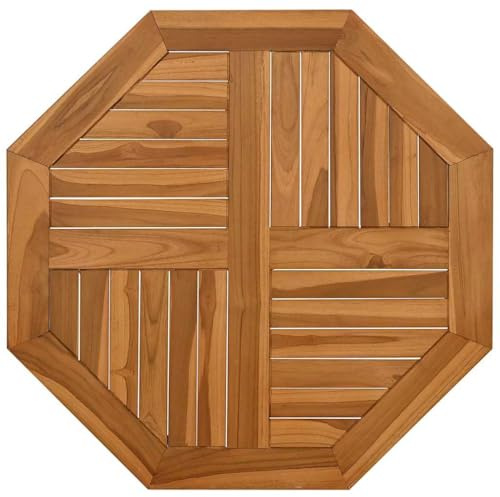 vidaXL Tischplatte 70x70x2,5 cm Achteckig Massivholz Teak
