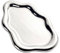 ARJDXDP Vassoio per Gingilli in Ceramica, Vassoio Argento Decorativo per Cosmetici, Piccolo Vassoio Chiavi per Esposizione di Gioielli per La Festa della Mamma, Compleanno(Argento)