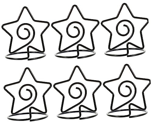 Lurrose 30 Stk Speisekartenhalter bürodeko büro dekoration Fotohalter Halter für Fotoclips Tischnummernhalter für Restaurants Ausstellungsregale Kartenhalter aus Metall Tischnummer steht