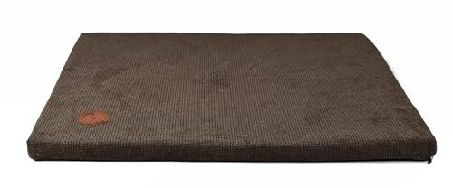 BORN2REST Bettmatte Matratze für Hunde und Katze waschbar Bunte Hundematte Hundekissen Matten Demi-Matratze Hundsofa S-XL (Braun, L (85 x 70 x 5cm))