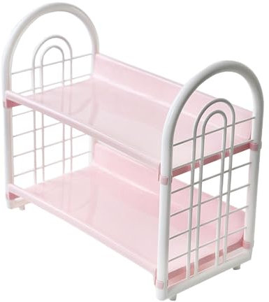 FytStycale Schreibtisch-Organizer, Schreibtisch-Regal, Schlichtes Design, großes Fassungsvermögen, Bücherregal, Gewürzhalter für die Küche, für Zuhause, Rosa