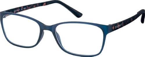 ESPRIT Brille mit Sehstärke für Herren optional mit Sonnenbrillentönung oder Blaulichtfilter, Rechteckig, gefertigt aus Ultem (inklusive Brillenetui)