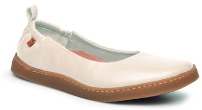 El Naturalista Damen Klassische Ballerinas ORIGEN, Frauen Flats,Ballerinen,Pumps,Halbschuhe,Sommerschuhe,Slipper,flach,Cream,41 EU / 7.5 UK