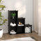 Xichuzi Regalsystem mit 6 Würfeln Schwarz PP, Vitrine, Raumteiler Regal, Steckregal, Regalsystem, Stufenregal, Bücherregal, Schrank Regal