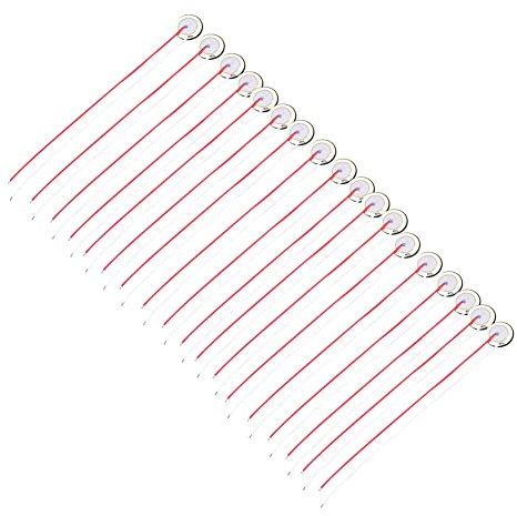 WAONIQ 27 mm Piezo Scheibenelement Sensor für Gitarre, Gitarrendraht, Piezo Scheiben mit Leads, Drum Trigger, Akustik Tonabnehmer (18 Stück)