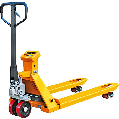 4400lbs Hand Pump Pallet Truck with Electronic Scale, Mini Fork Size 1200mm x 550mm/682mm, Ideal for Material Handling and Transporting Heavy Loads