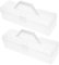 UKCOCO 2Pcs Clear Paint Brush Storage Box Portable Organizer for Art Supplies Impact Resistant Ergonomic Handle for Students and Artists Transparent Craft Storage