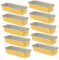 Mikinona 50 Piezas Caja De Papel De Aluminio Desechable Bandeja Envoltura Estaño Bol Tamaño Sartenes Pequeñas Latas De Aluminio Con Tapas Sartenes De Papel De Aluminio Con Tapas Dorado
