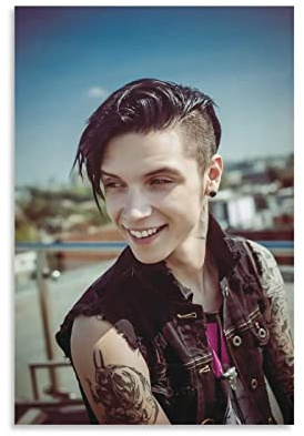 WQBYDS Leinwand Druck Poster 50 * 70cm Senza Cornice Andy Biersack Decorazione della stanza per i ragazzi Camera da letto Home Music Poster