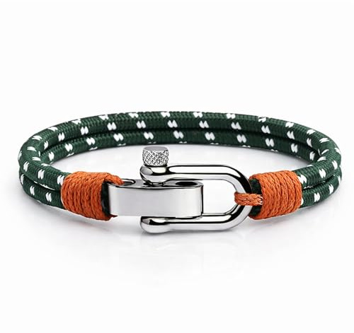 Uniqal | Segeltau Armband Herren & Damen | Maritimes Armband mit Edelstahlschäkel | Robust & Wasserfest, Geschenk für Sie & Ihn | Nautisch bracelet