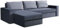 Mirjan24 Klassisches Ecksofa Domino mit Bettkasten und Schlaffunktion, Bettsofa, Ottomane Universal, Ecksofa mit Bettfunktion, Grau Polsterecke (Rico 14 + Rico 12)