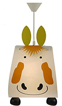 Originelle LED Kinderzimmerlampe tierisch leuchtende LED Pendelleuchte PFERD