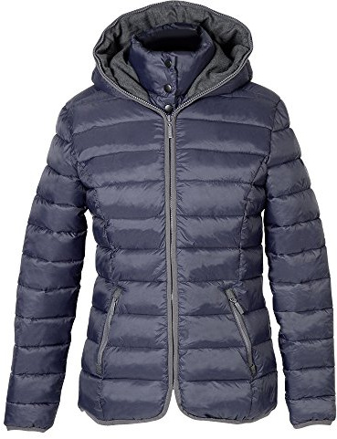 PFIFF Damen 102410 Steppjacke Cerul, Reitjacke Damenjacke Jacke Kapuze, Dunkelblau L, 102410-220-L