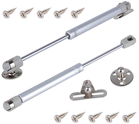 2 Stück / 4 Stück Gasdruckfedern, 100 N/10 kg + Schrauben für Stoßdämpfer, Kolben, Feder, Kompression, Halterung, klappbar, Zubehör für Dichtung Tür Küche Schrank Möbel